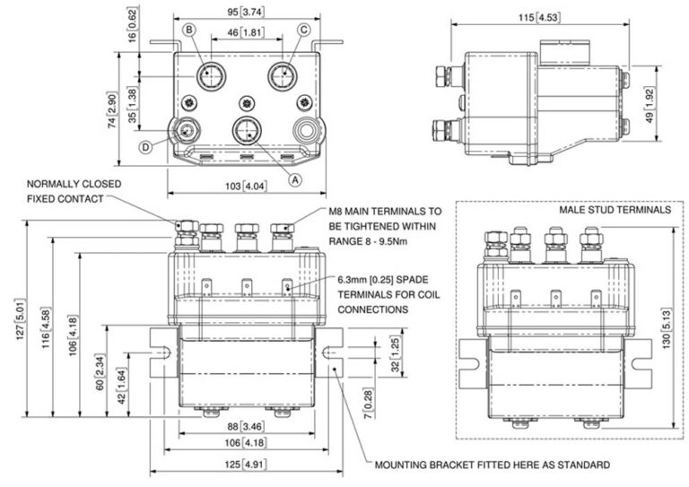 Albright DC182P Technical Drawing