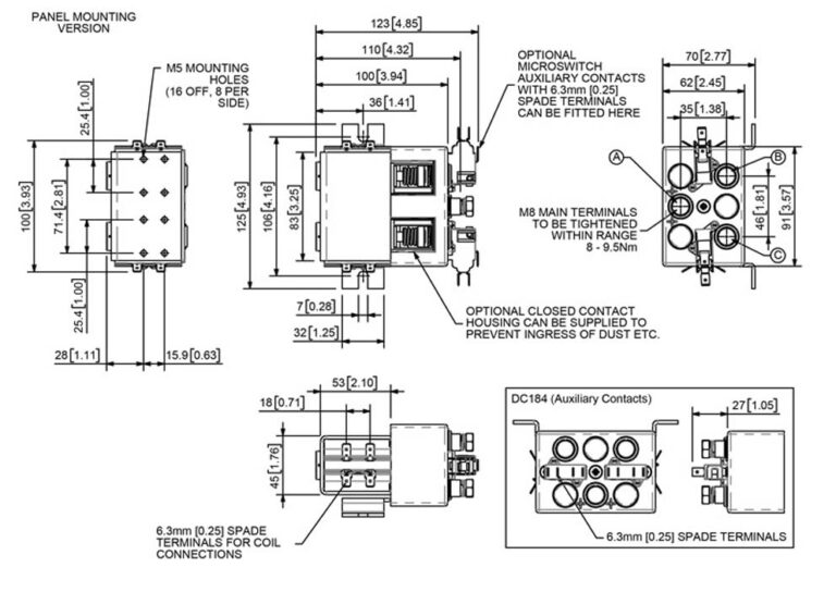 Albright DC184 Technical Drawing