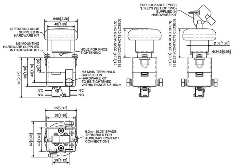 Albright ED125 Technical Drawing