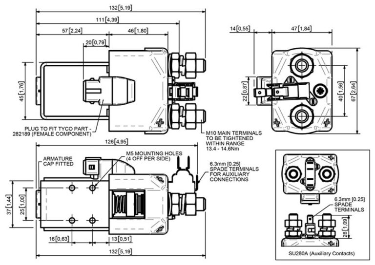 Albright SU280 JPT Connector Technical Drawing