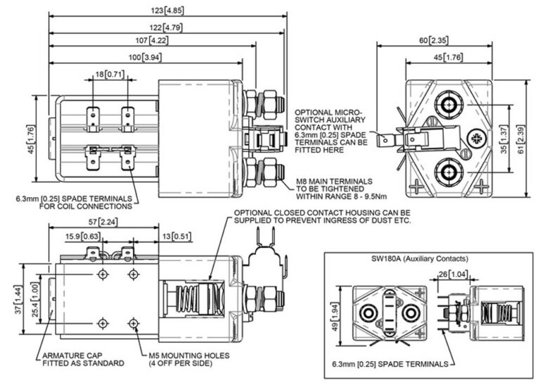 Albright SW180 Technical Drawing