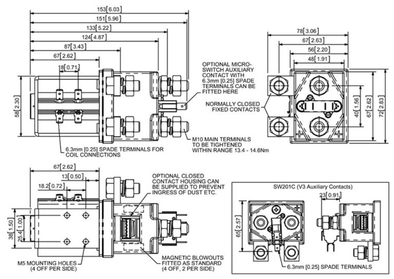 Albright SW201 Technical Drawing
