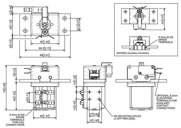 Albright SW250 Technical Drawing