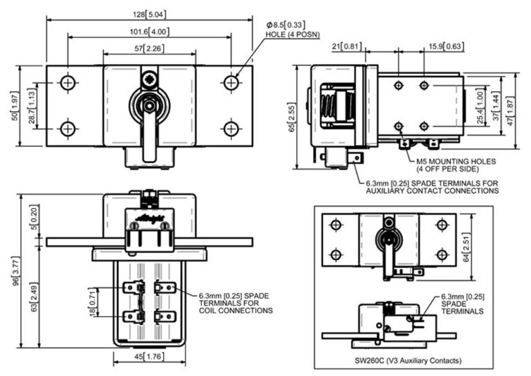 Albright SW260 Technical Drawing