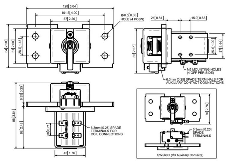 Albright SW560 Technical Drawing
