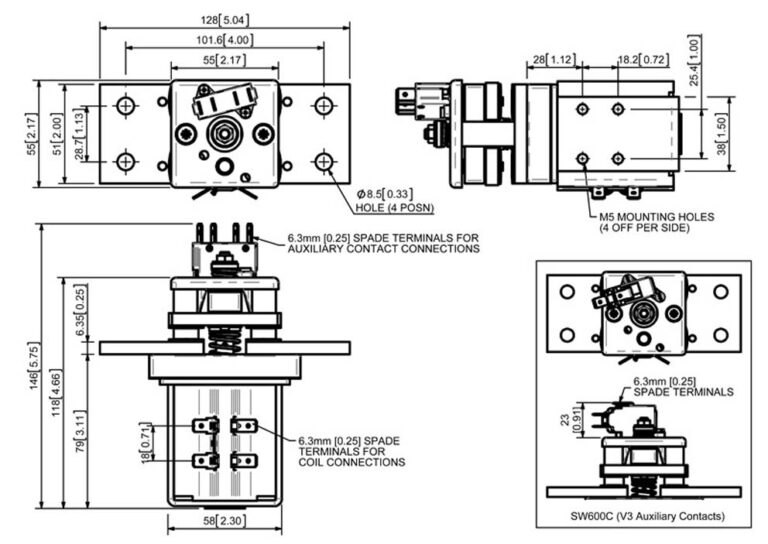 Albright SW600 Technical Drawing