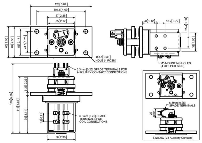 Albright SW800 Technical Drawing
