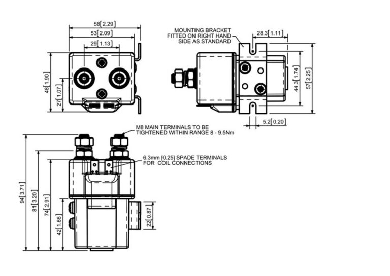 Albright SW80P Technical Drawing