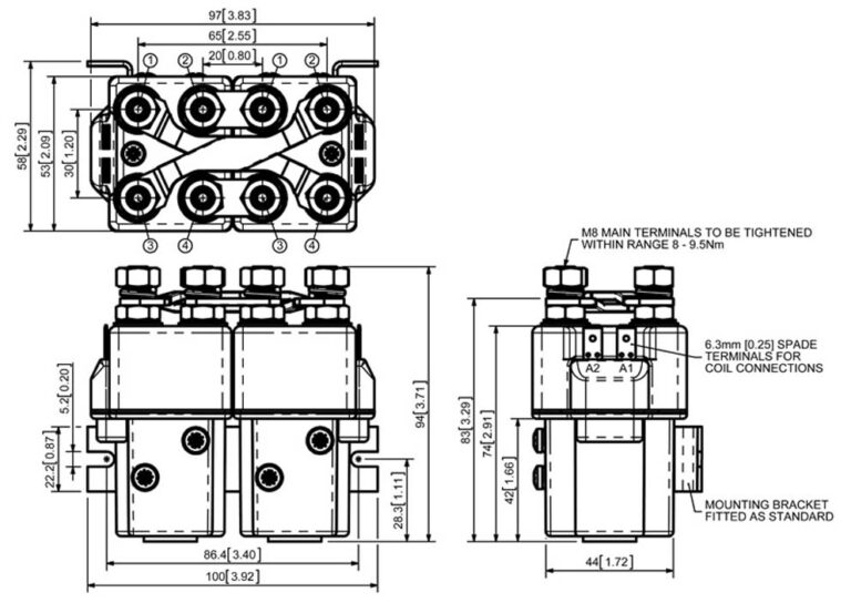 Albright SW822P Technical Drawing